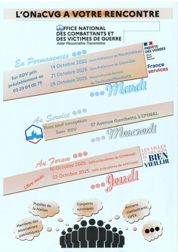 L'ONaCVG à votre rencontre