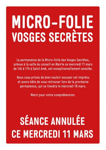MICRO-FOLIE - SÉANCE ANNULÉE
