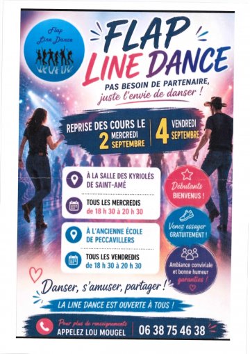 LINE DANCE - Reprise des cours