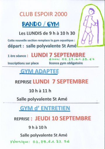 RANDO GYM - GYM ADAPTÉE - CHANT