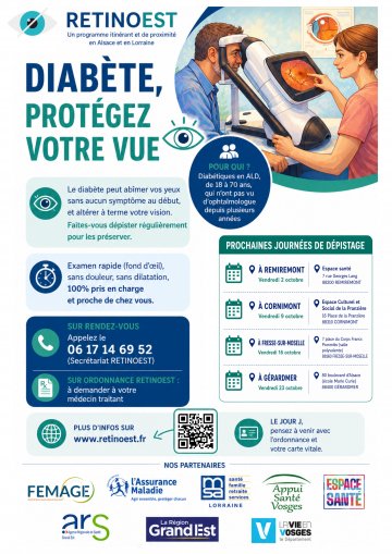 Dépistage de la rétinopathie diabétique : des rendez-vous encore disponibles