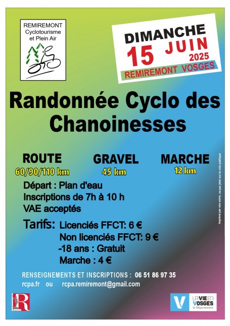 Randonnée Cyclo des Chanoinesses à Remiremont