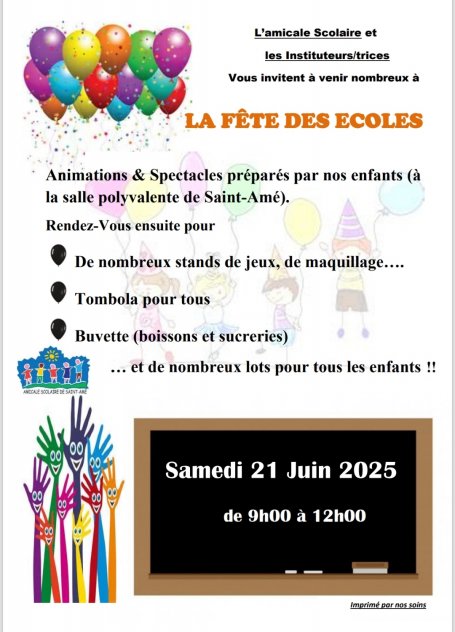 LA FÊTE DES ÉCOLES