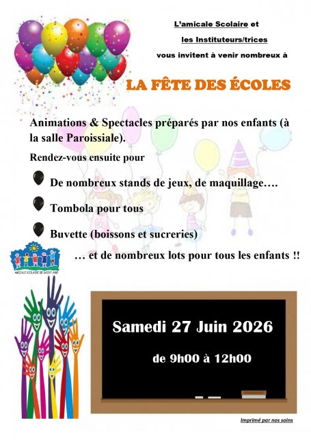 LA FÊTE DES ÉCOLES