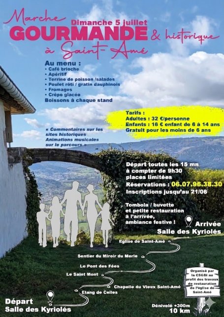 Marche GOURMANDE & historique à Saint-Amé