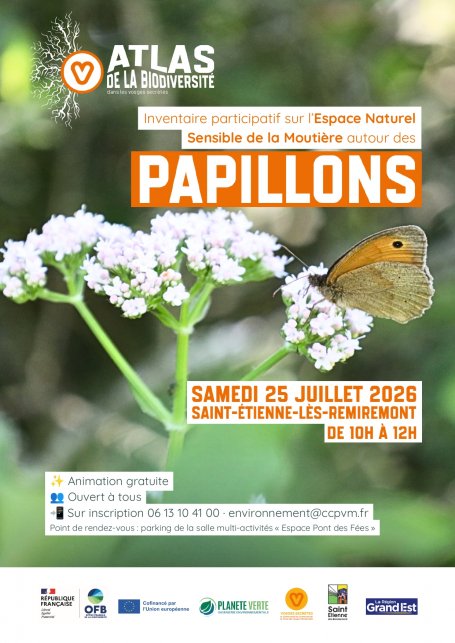 Inventaire participatif sur l'Espace Naturel Sensible de la Moutière autour des PAPILLONS