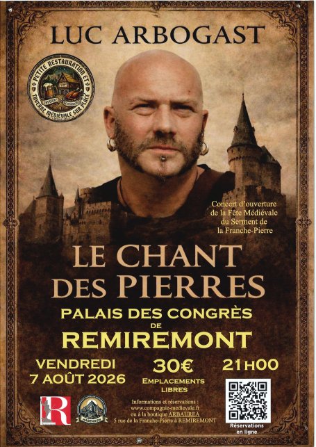 LE CHANT DES PIERRES - CONCERT d'ouverture Fête Médiévale à Remiremont