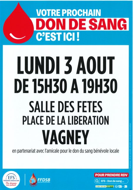 DON DE SANG VAGNEY